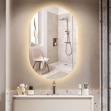 Oval Pill Touchless 600 x 900 LED Mirror - Three Light Temperatures | Indulge Bathroom