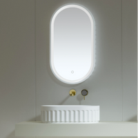 Kelsa 560mm Fluted Solid Surface Stone Oval Above Counter Basin | Indulge Bathroom