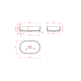 Nava 560mm Solid Surface Stone Oval Above Counter Basin | Indulge Bathroom