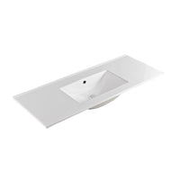 Ceramic 1200mm Top with Overflow - No Tap Hole | Indulge Bathroom