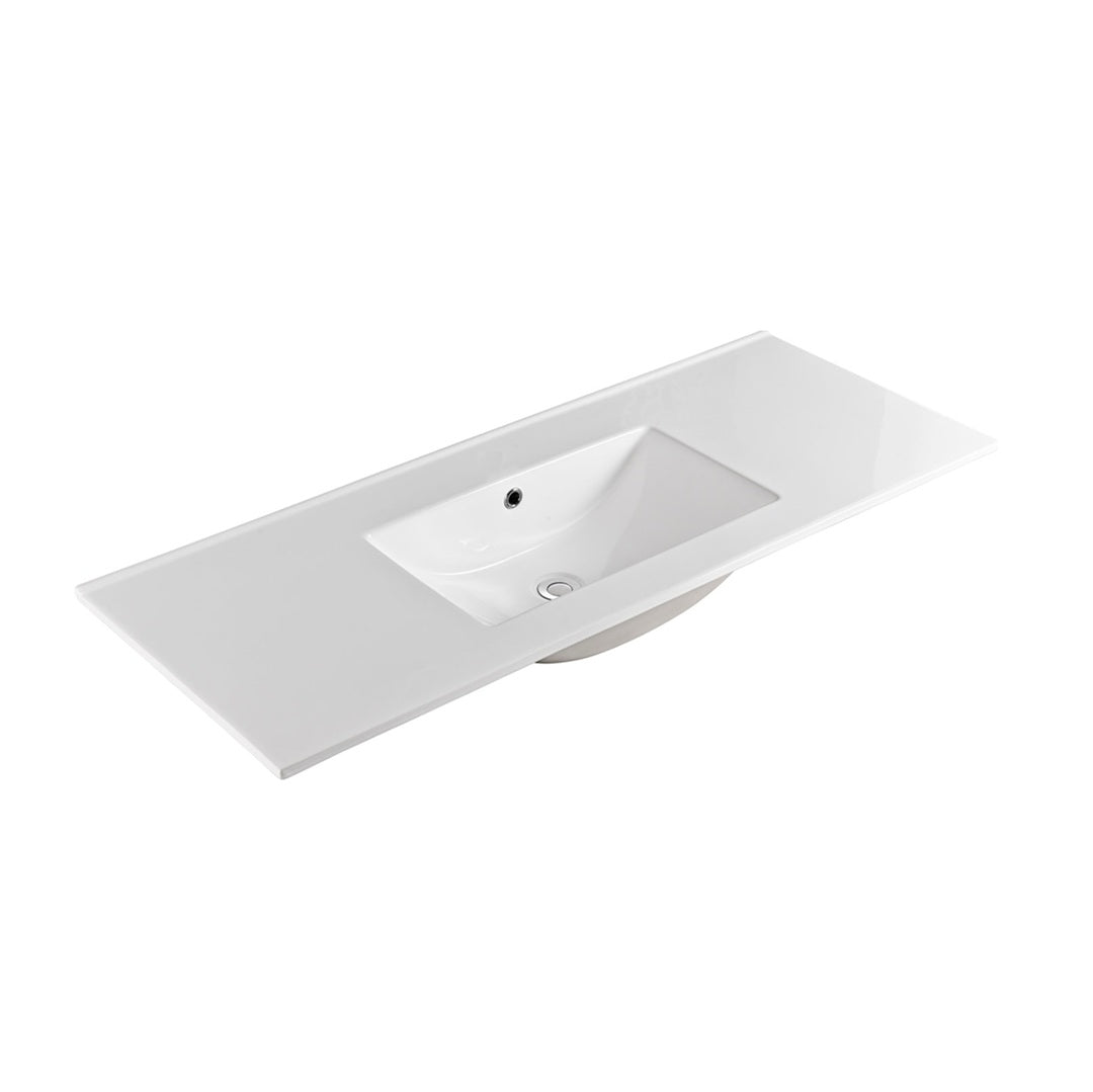 Ceramic 1200mm Top with Overflow - No Tap Hole | Indulge Bathroom