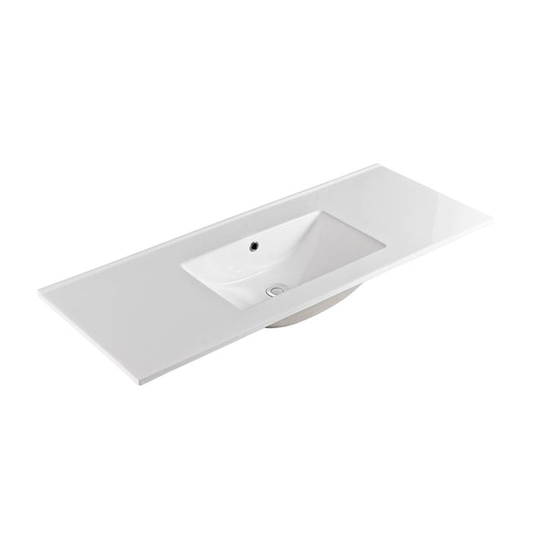 Ceramic 1200mm Top with Overflow - No Tap Hole | Indulge Bathroom
