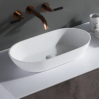 Ovalo 550mm Solid Surface Stone Oval Above Counter Basin | Indulge Bathroom