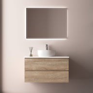 Avia 900mm White Oak Wall Hung Vanity | Indulge Bathroom