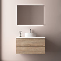 Avia 900mm White Oak Wall Hung Vanity | Indulge Bathroom