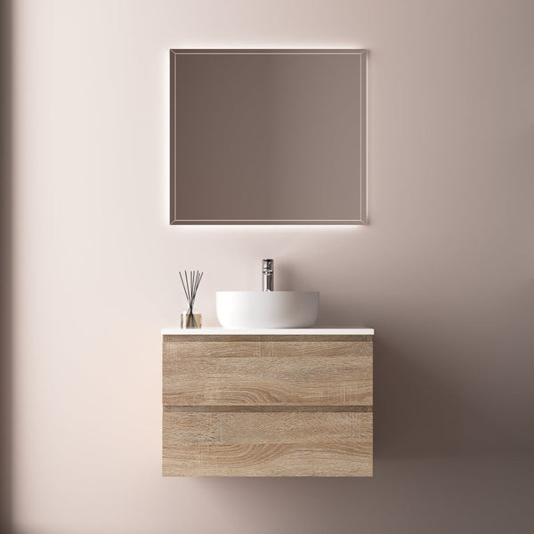 Avia 750mm White Oak Wall Hung Vanity | Indulge Bathroom