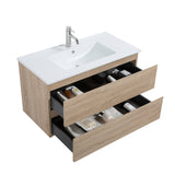 Avia 900mm White Oak Wall Hung Vanity | Indulge Bathroom