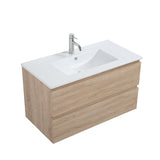 Avia 900mm White Oak Wall Hung Vanity | Indulge Bathroom
